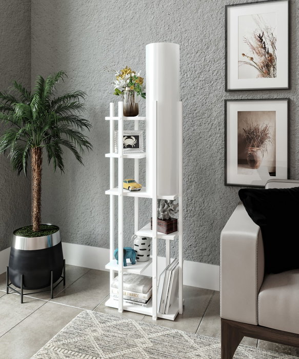 Opviq Lámpara de Pie Vogue - SMK Blanco Opviq Lámpara de Pie Vogue - SMK Blanco